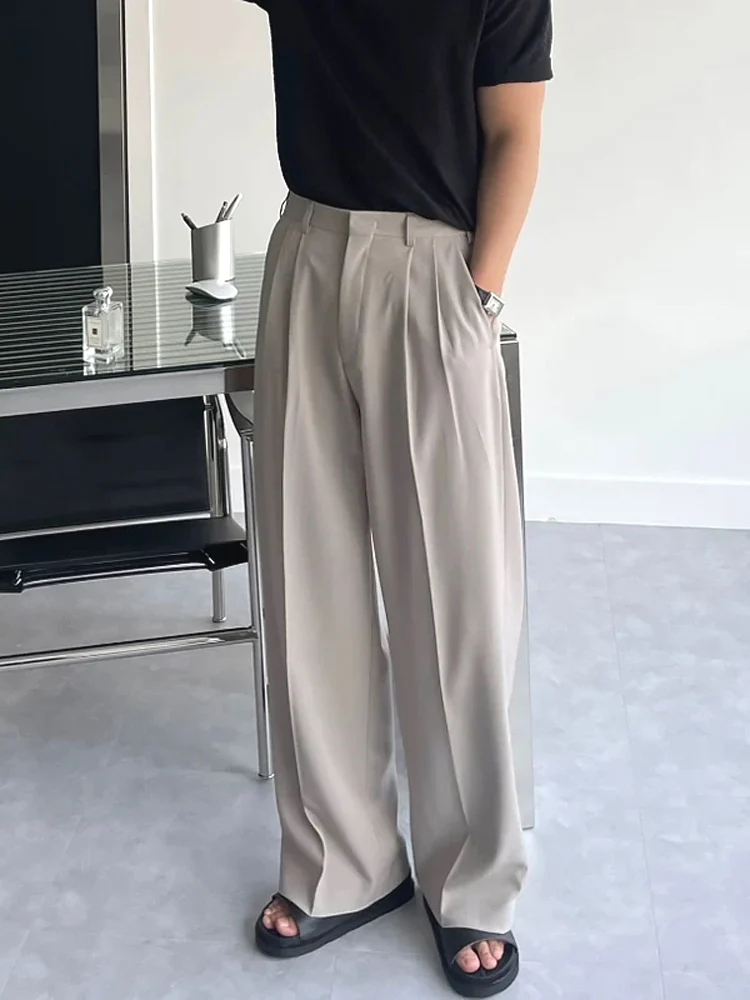Italian Neapolitan Men's Straight Leg Pants No Ironing Dark Button Design Workwear Long Trousers Double Pleat Loose Fit Suit ...
Italian Neapolitan Men's Straight Leg Pants No Ironing Dark Button Design Workwear Long Trousers Double Pleat Loose Fit Suit ...