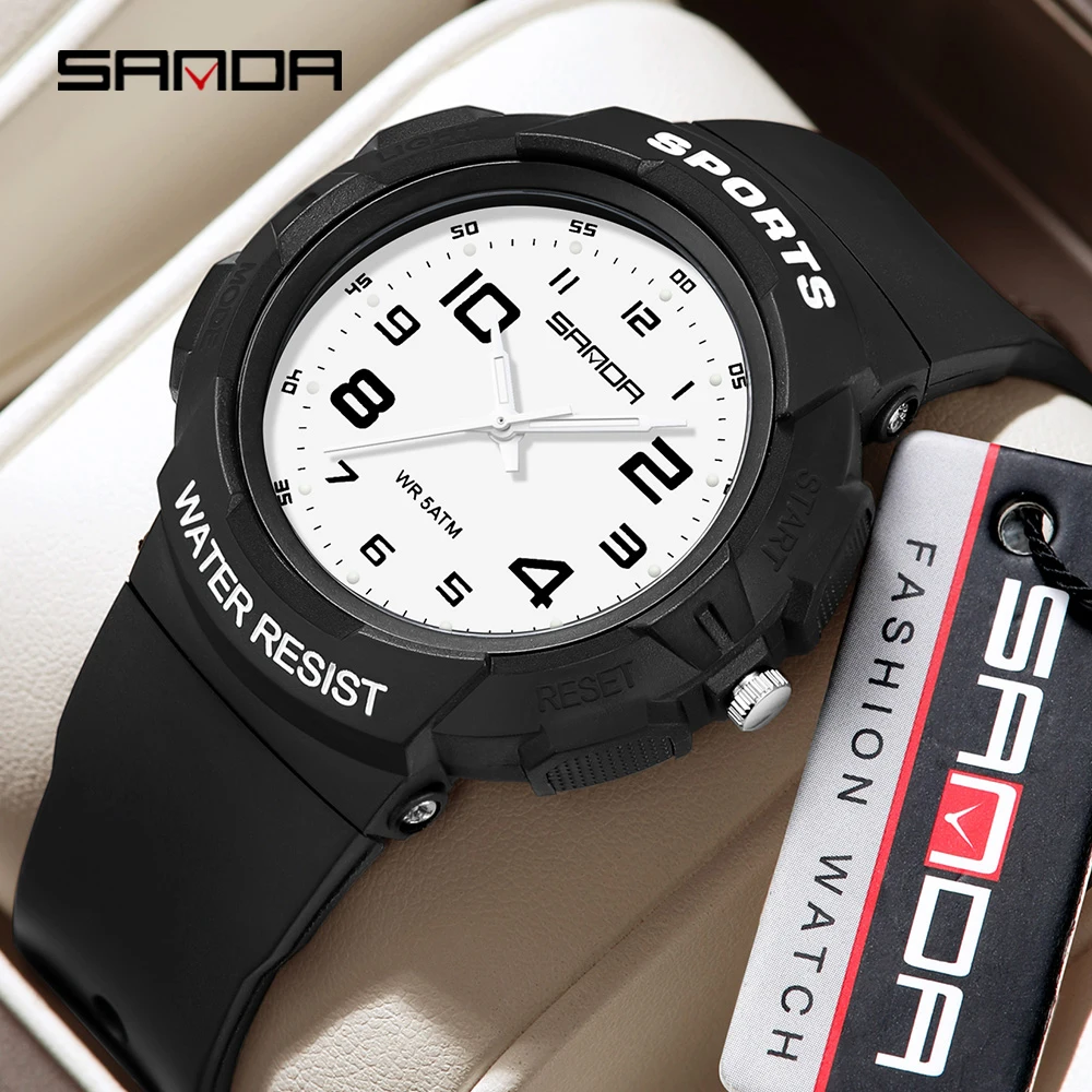 Sanda Trendy Design Soft Student Watch TPU Strap 50M Depth Waterproof Quartz Movement Children Fashion Sports Wrist Watch
Sanda Trendy Design Soft Student Watch TPU Strap 50M Depth Waterproof Quartz Movement Children Fashion Sports Wrist Watch