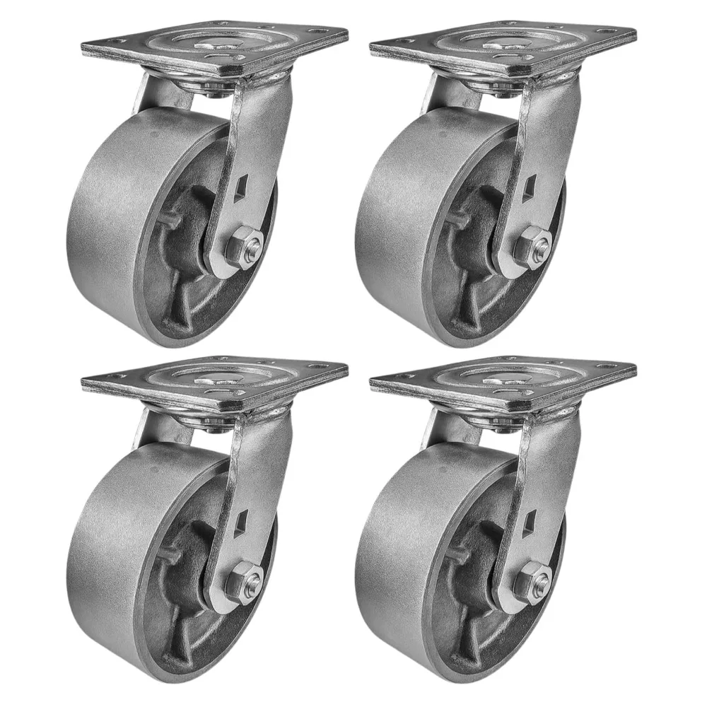 Набор колес для тяжелых условий эксплуатации 4, 5, 6, цельнометаллические колеса, жесткий поворотный и тормоз (5: 4, поворотный механизм)
Набор колес для тяжелых условий эксплуатации 4, 5, 6, цельнометаллические колеса, жесткий поворотный и тормоз (5: 4, поворотный механизм)