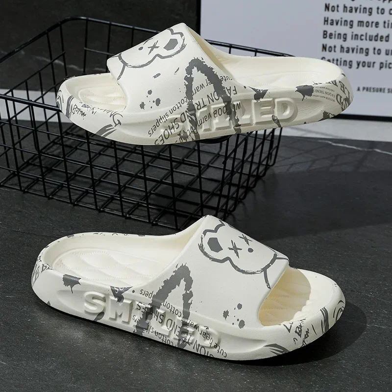 Summer Trendy Women Soft Slippers Indoor Home Casual Flip Flops Bathroom Non-slip Sandal Outdoor Men Cartoon Printed Slides Shoe
Summer Trendy Women Soft Slippers Indoor Home Casual Flip Flops Bathroom Non-slip Sandal Outdoor Men Cartoon Printed Slides Shoe