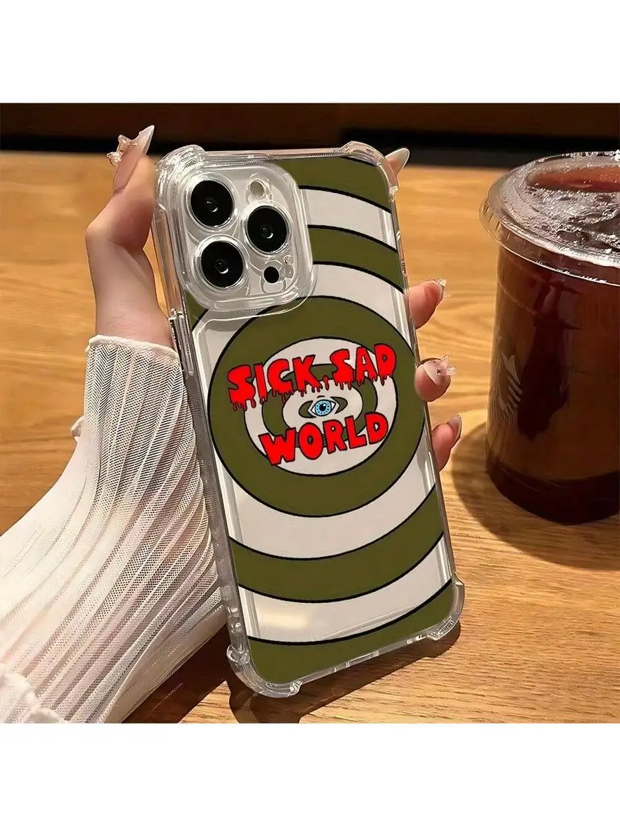 Sick Sad World Cartoon Art Phone Case For iPhone 17 16 15 14 13 12 11 Pro XR XSMAX 8 Plus Transparent Soft Shockproof
Sick Sad World Cartoon Art Phone Case For iPhone 17 16 15 14 13 12 11 Pro XR XSMAX 8 Plus Transparent Soft Shockproof