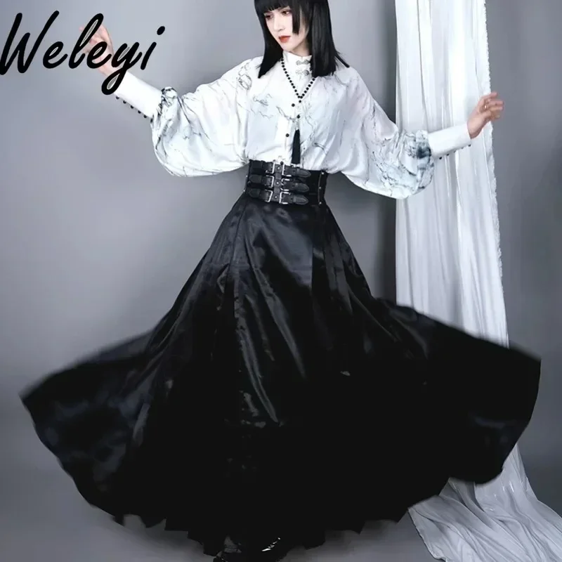 Original One Piece Horse Face black long Skirt Women 2025 Spring New Ming Dynasty Hanfu Pure Black High Waist Half Skirts Ladies
Original One Piece Horse Face black long Skirt Women 2025 Spring New Ming Dynasty Hanfu Pure Black High Waist Half Skirts Ladies