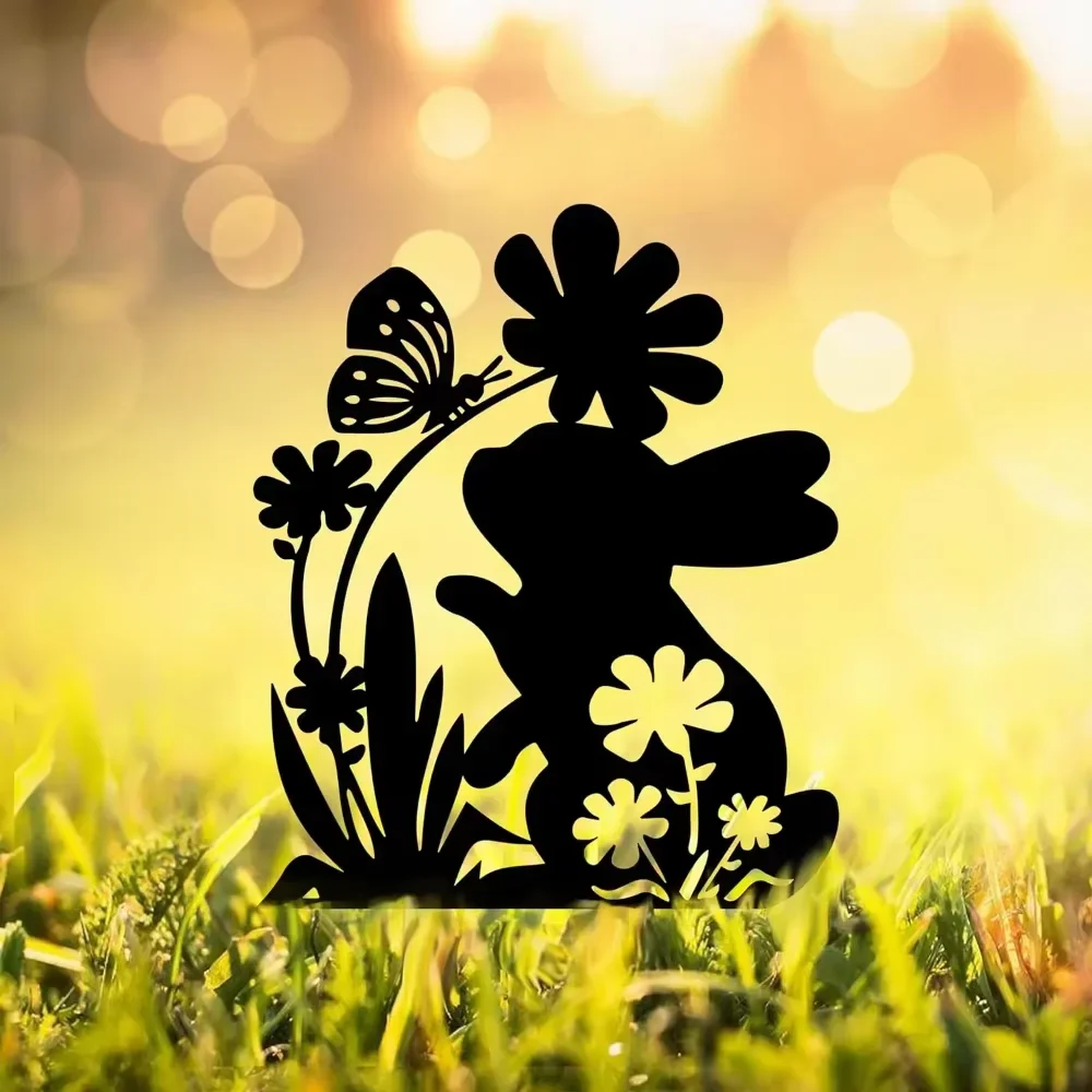 Bunny Garden Statues – Metal Rabbit Yard Decor. Black Silhouette Animals Stake. Outdoor Lawn Ornament for Garden Decoration.
Bunny Garden Statues – Metal Rabbit Yard Decor. Black Silhouette Animals Stake. Outdoor Lawn Ornament for Garden Decoration.