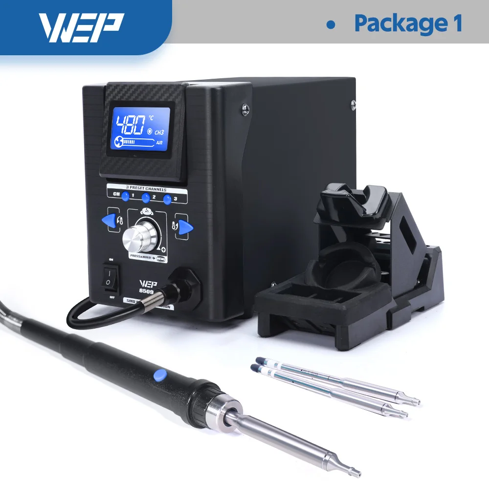 WEP 8509-I 170w Rework Station 0.5mm Nozzle Precision Desoldering Station High Power Micro Hot Air Gun Welding Tool
WEP 8509-I 170w Rework Station 0.5mm Nozzle Precision Desoldering Station High Power Micro Hot Air Gun Welding Tool