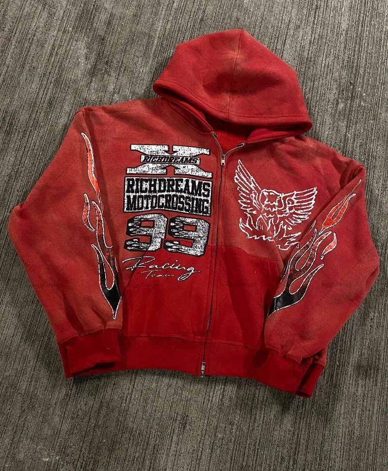 New European and American Fashion Casual Oversized Hoodie Men Y2k Retro Anime Print Jacket Gothic Harajuku Zipper Sweatshirt
New European and American Fashion Casual Oversized Hoodie Men Y2k Retro Anime Print Jacket Gothic Harajuku Zipper Sweatshirt