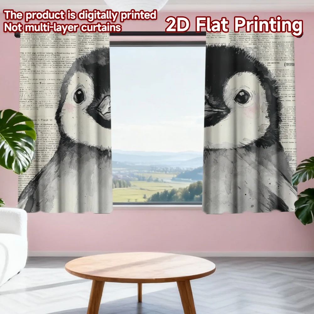 2D flat printing 2pcs Scene Curtains Cute Penguin Digital Printed Polyester Drapes Birthday Party for Festive for Bedroom Living
2D flat printing 2pcs Scene Curtains Cute Penguin Digital Printed Polyester Drapes Birthday Party for Festive for Bedroom Living