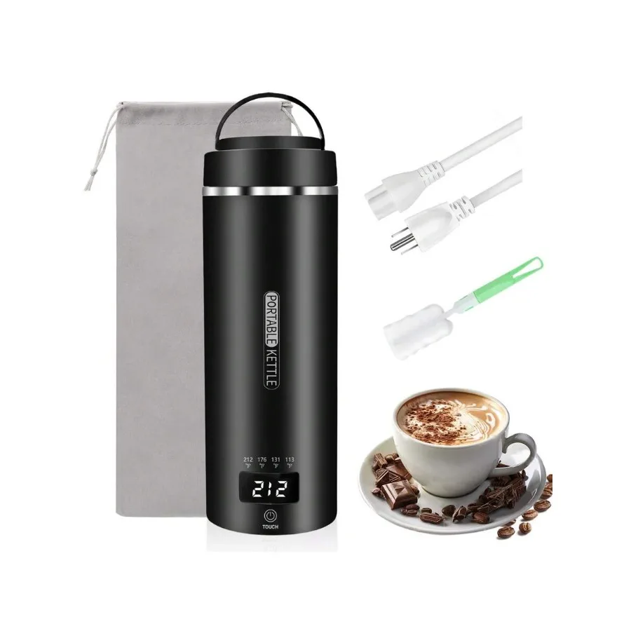Travel Electric Water Kettle Protable Small Water Boiler 550ml Tea Heater With 4 Temperature Black
Travel Electric Water Kettle Protable Small Water Boiler 550ml Tea Heater With 4 Temperature Black
