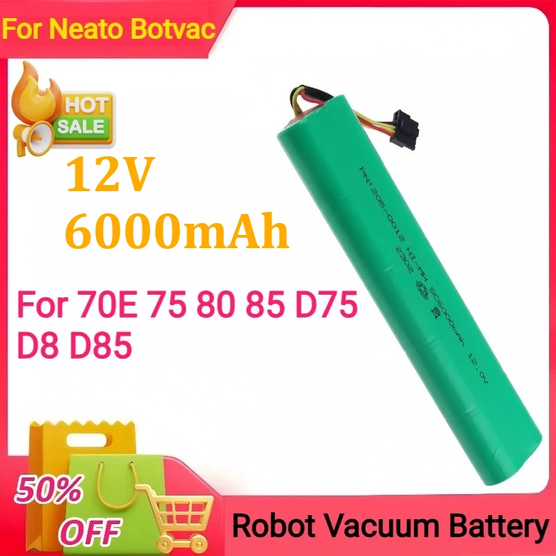 12V 6000mAh Ni-MH Battery for Neato Botvac 70E 75 80 85 D75 D8 D85 Robot Vacuum Battery
12V 6000mAh Ni-MH Battery for Neato Botvac 70E 75 80 85 D75 D8 D85 Robot Vacuum Battery