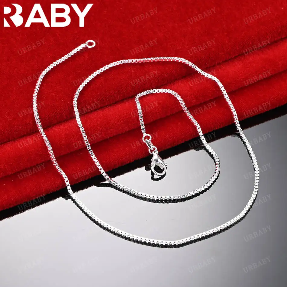 URBABY 50cm 925 Sterling Silver Chain Necklace For Women Men Anniversary Gift Popular Wild Fashion Romantic Jewelry
URBABY 50cm 925 Sterling Silver Chain Necklace For Women Men Anniversary Gift Popular Wild Fashion Romantic Jewelry
