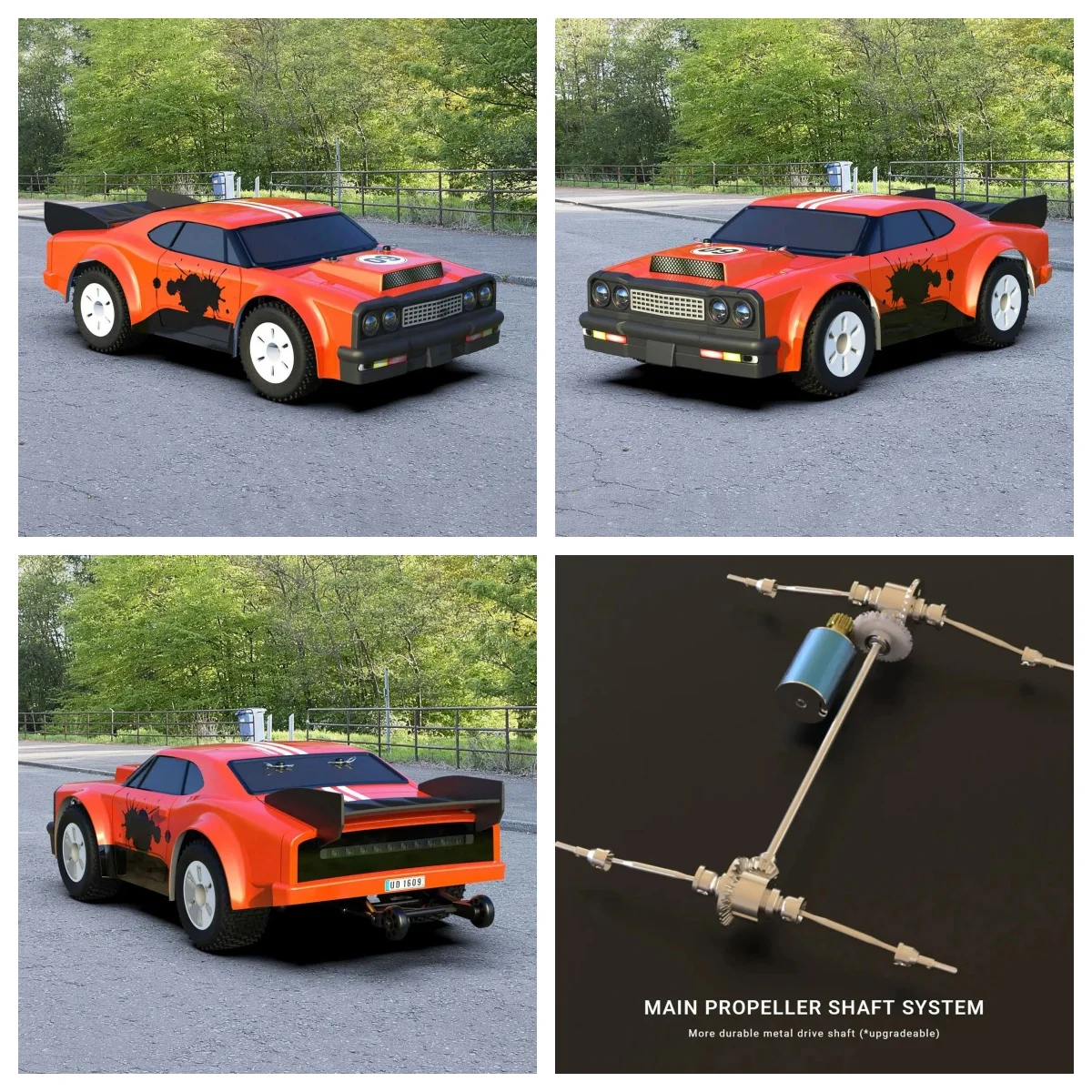 UdiRC RTR 1/16 Remote Control High Speed Drift Car UD1609Pro Metal Gear 45km/h 17G Servo Brushless Motor 60A ESC Gyroscope Model
UdiRC RTR 1/16 Remote Control High Speed Drift Car UD1609Pro Metal Gear 45km/h 17G Servo Brushless Motor 60A ESC Gyroscope Model