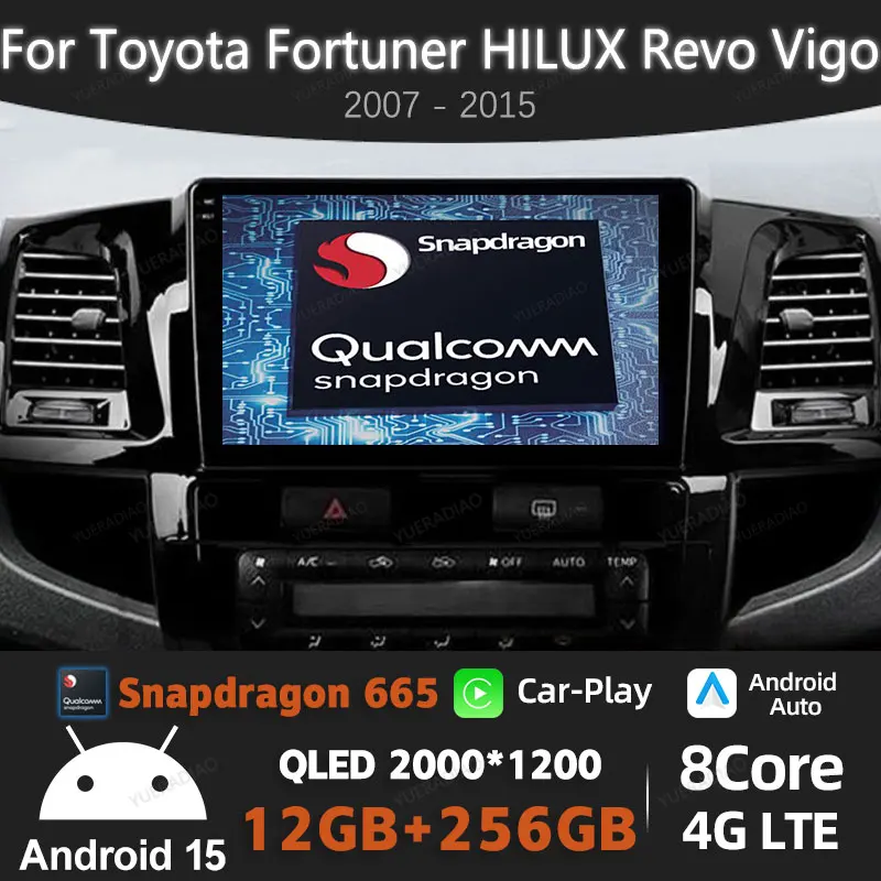 Автомобильный радиоприемник Android 15 для Toyota Fortuner HILUX Revo Vigo 2007-2015 Мультимедийный стерео видеоплеер GPS NAVI 4G WIFI Qualcomm BT
Автомобильный радиоприемник Android 15 для Toyota Fortuner HILUX Revo Vigo 2007-2015 Мультимедийный стерео видеоплеер GPS NAVI 4G WIFI Qualcomm BT