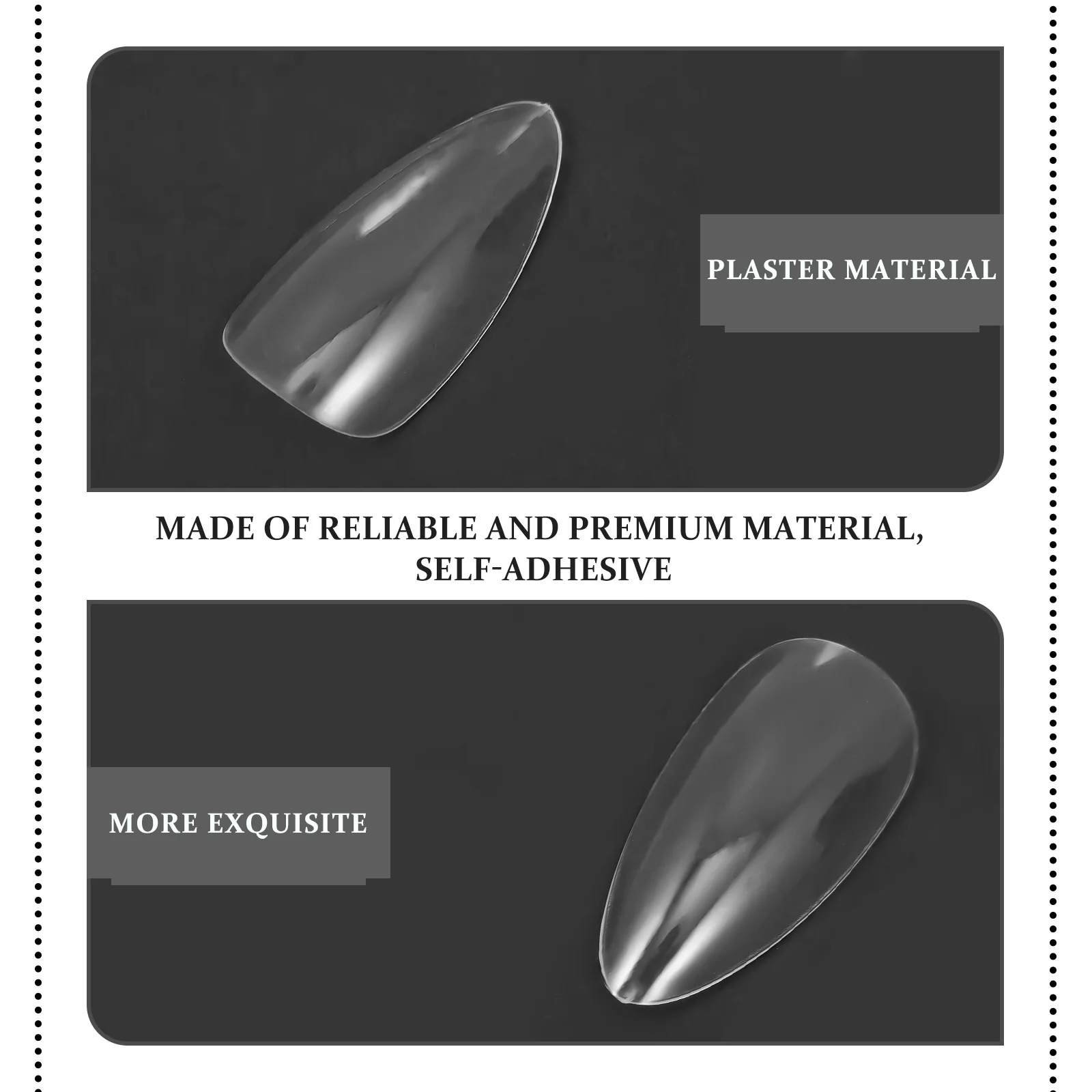 500 шт., прозрачные накладные ногти, самоклеящиеся, безопасные для повседневной жизни и вечеринок, накладные ногти, прозрачные типсы для ногтей
500 шт., прозрачные накладные ногти, самоклеящиеся, безопасные для повседневной жизни и вечеринок, накладные ногти, прозрачные типсы для ногтей