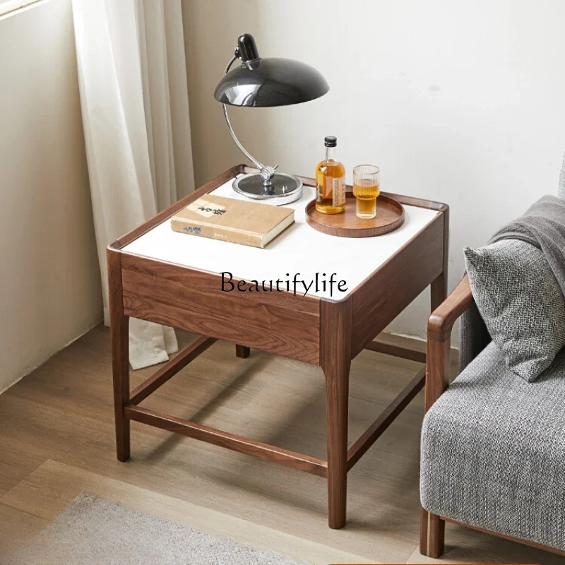 FG40Solid Wood Stone Plate Side Table Black Walnut Small Coffee Table Modern Minimalist Living Room Furniture
FG40Solid Wood Stone Plate Side Table Black Walnut Small Coffee Table Modern Minimalist Living Room Furniture
