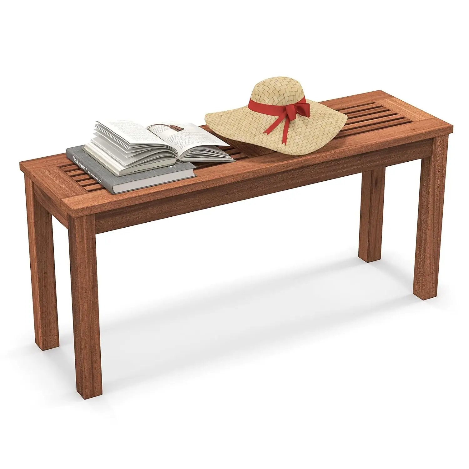 Outdoor Backless Bench, Patio Dining Bench with Breathable Slatted Seat, 2-Seat Rustic Wood Bench for Entryway,, Customized
Outdoor Backless Bench, Patio Dining Bench with Breathable Slatted Seat, 2-Seat Rustic Wood Bench for Entryway,, Customized