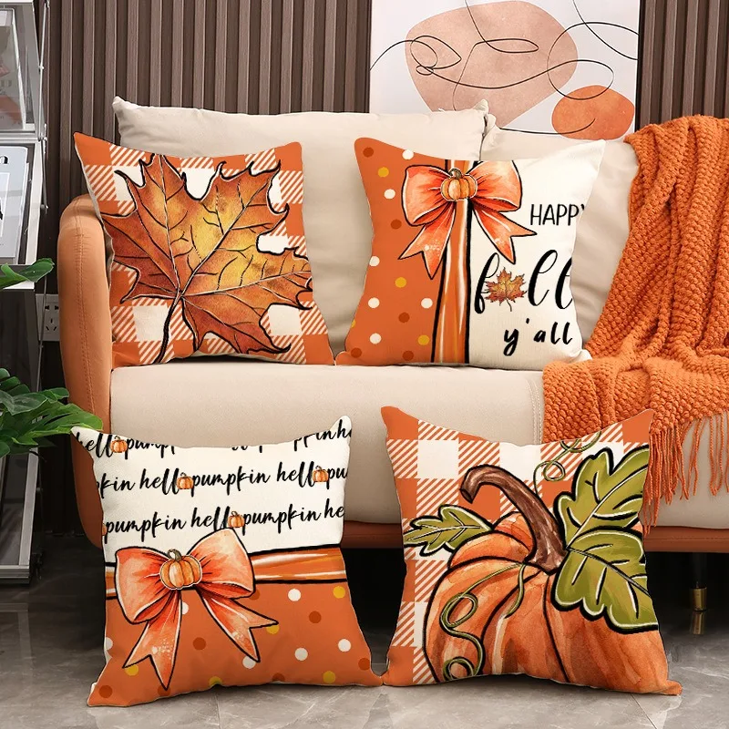 Fall Pillow Covers 45x45cm Set of 4 Blue Pumpkin Decorative Linen Pillowcase (Bows Pumpkin)
Fall Pillow Covers 45x45cm Set of 4 Blue Pumpkin Decorative Linen Pillowcase (Bows Pumpkin)