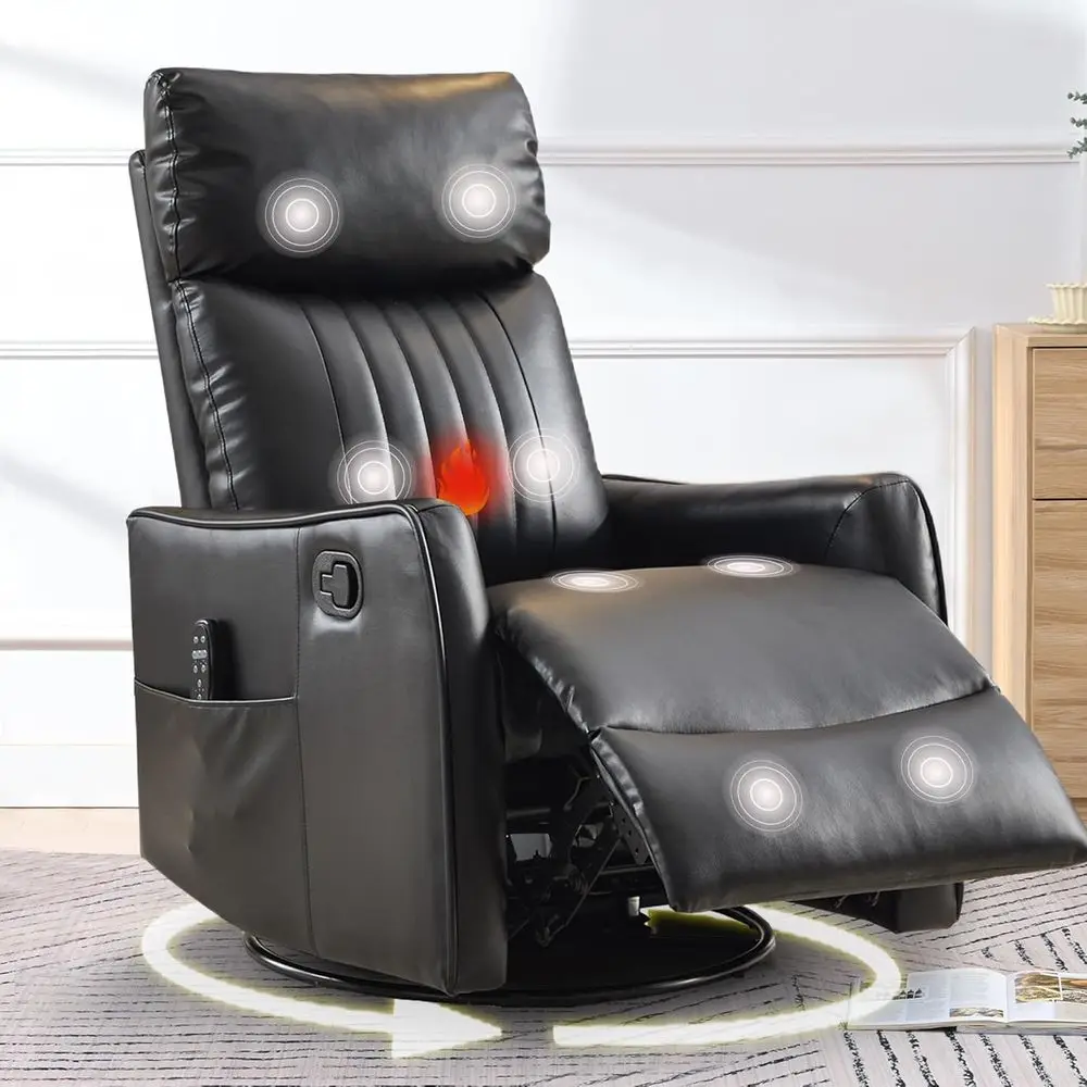 Heated Massage Swivel Rocker Recliner Chair or Nursery - Small Space Reclining Chair with Lumbar Support, 360° Swivel & Gentle R
Heated Massage Swivel Rocker Recliner Chair or Nursery - Small Space Reclining Chair with Lumbar Support, 360° Swivel & Gentle R