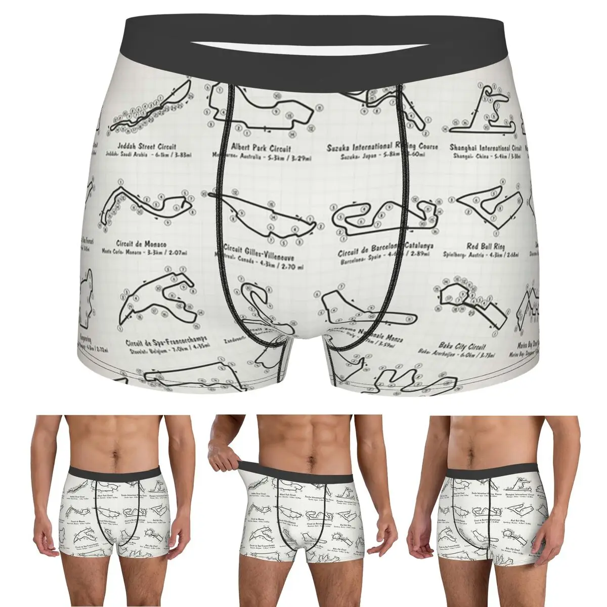 Boxer Underpants Shorts F1 Race Tracks Panties Men's Ventilate Underwear for Homme Man Boyfriend Gift 
Boxer Underpants Shorts F1 Race Tracks Panties Men's Ventilate Underwear for Homme Man Boyfriend Gift