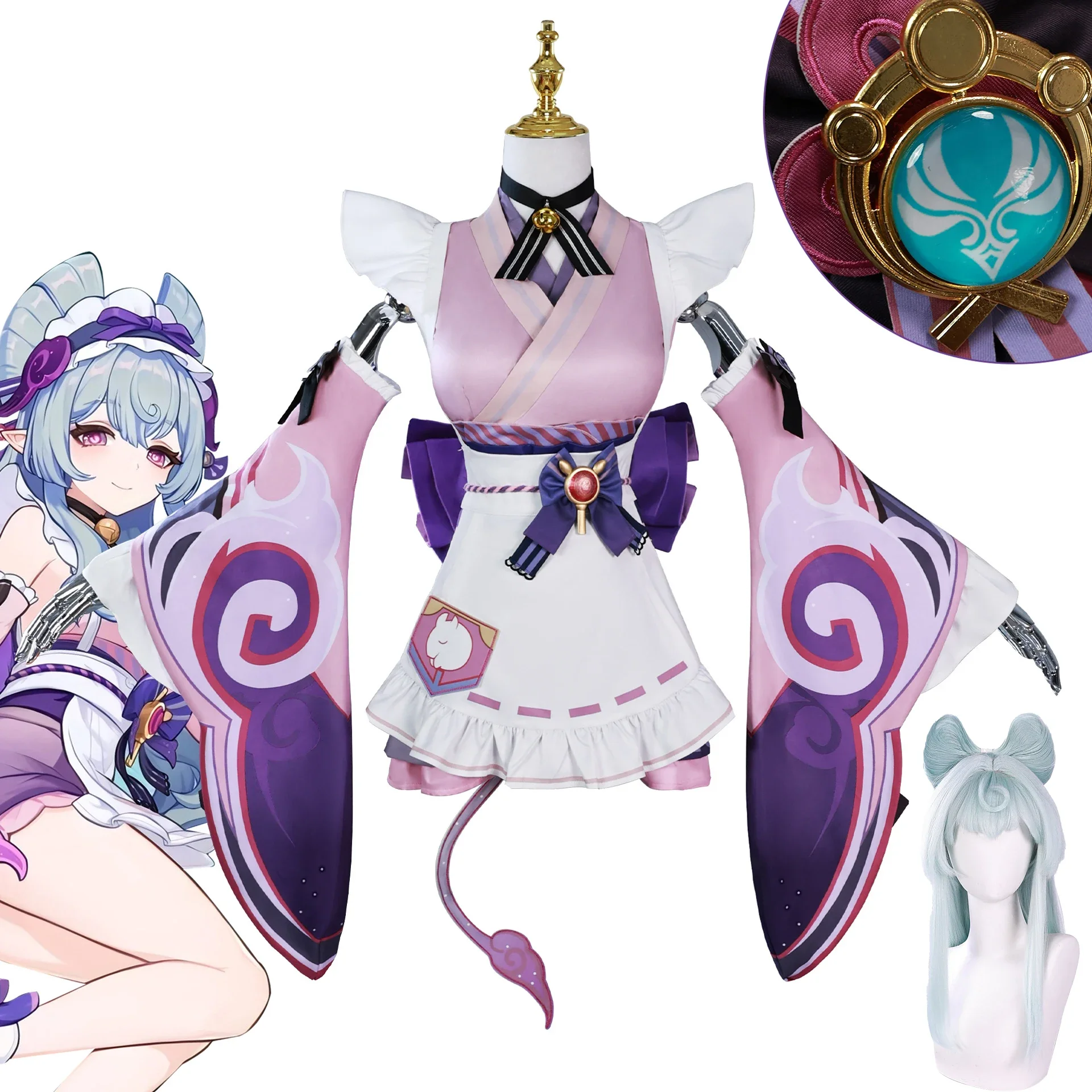 Genshin Impact Yumemizuki Mizuki Cosplay Costume Uniform Jacquard Fabric Wig Anime Chinese Halloween Costumes for Women Game
Genshin Impact Yumemizuki Mizuki Cosplay Costume Uniform Jacquard Fabric Wig Anime Chinese Halloween Costumes for Women Game