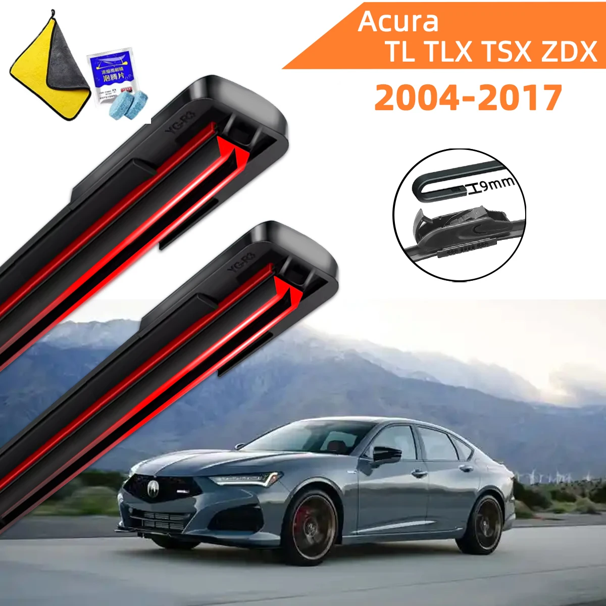 Double Rubber Car Wipers for Acura TL TLX TSX ZDX Front Blade Brushes Cutter Automobiles Accessorie Wiper Windscreen Wiper
Double Rubber Car Wipers for Acura TL TLX TSX ZDX Front Blade Brushes Cutter Automobiles Accessorie Wiper Windscreen Wiper