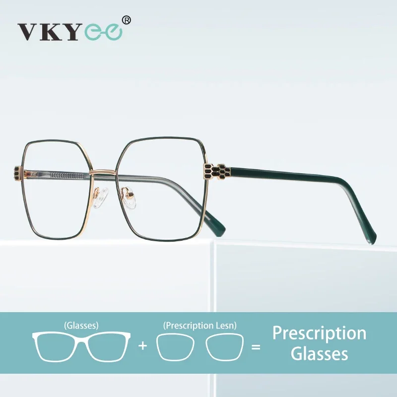 VICKY Simple Design Fashionable Large Frame Polygonal Anti-blue Light Glasses Can Be Customized Prescription Photochromic 3140
VICKY Simple Design Fashionable Large Frame Polygonal Anti-blue Light Glasses Can Be Customized Prescription Photochromic 3140