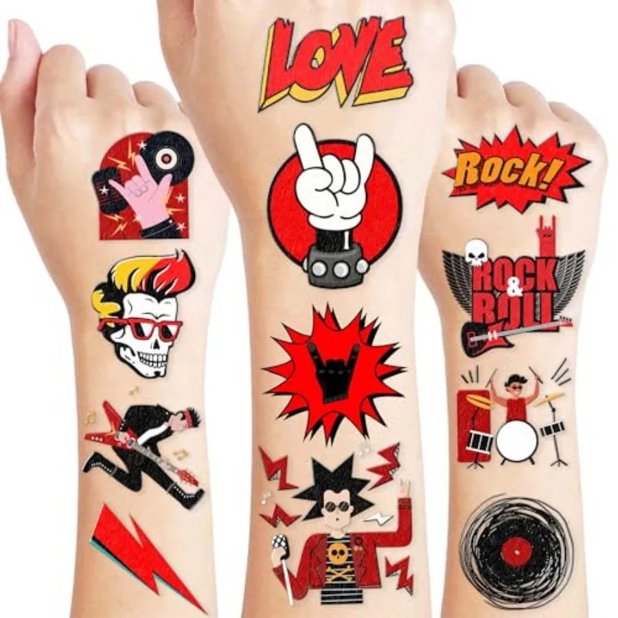 Limited-time special offer 8 Sheets 96PCS Rock N Roll Tattoos Temporary Rock Themed Birthday Party Decorations Supplies Party F
Limited-time special offer 8 Sheets 96PCS Rock N Roll Tattoos Temporary Rock Themed Birthday Party Decorations Supplies Party F