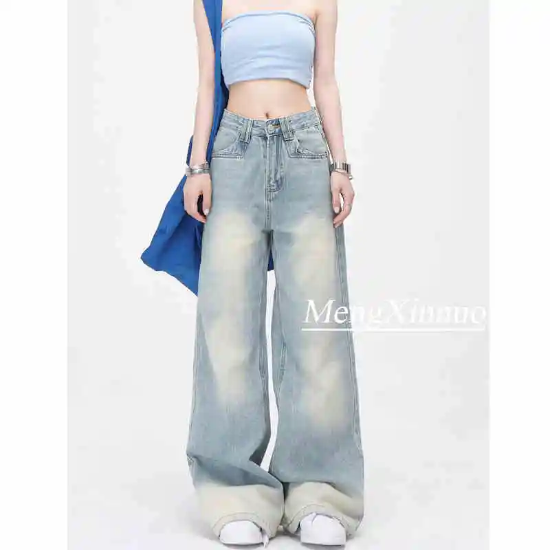 Harajuku Y2K Loose Blue Cargo Jeans Women's Streetwear Retro 90s High Waisted Pants High Street Loose Wide Leg Denim Pants Women
Harajuku Y2K Loose Blue Cargo Jeans Women's Streetwear Retro 90s High Waisted Pants High Street Loose Wide Leg Denim Pants Women