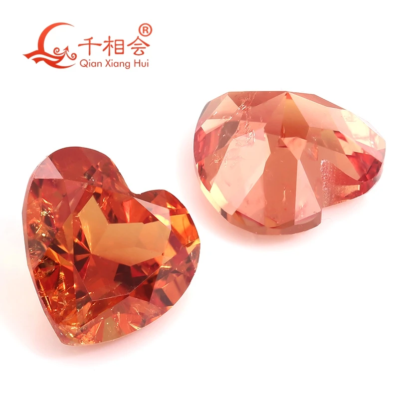 Padparadscha Heart lab grown Sapphire Padmaraga red orange Color Natural Cut with Minor Cracks Inclusions Corundum Loose Stone
Padparadscha Heart lab grown Sapphire Padmaraga red orange Color Natural Cut with Minor Cracks Inclusions Corundum Loose Stone