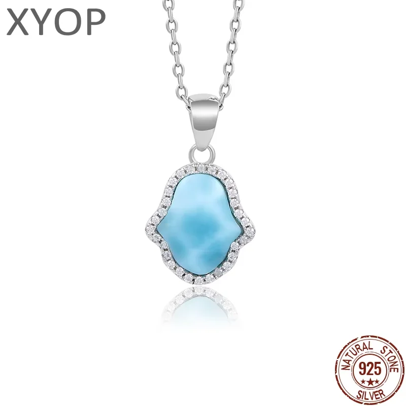 XYOP Серебро 925 пробы, подарок, натуральный синий ларимар, геометрическая подвеска в виде пальмы, циркон, 40 + 5 см, ожерелье с крестом, популярное в Европе и Америке Weddi
XYOP Серебро 925 пробы, подарок, натуральный синий ларимар, геометрическая подвеска в виде пальмы, циркон, 40 + 5 см, ожерелье с крестом, популярное в Европе и Америке Weddi