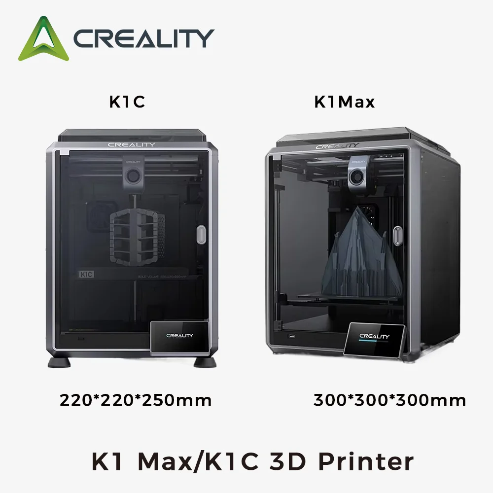 3D-принтеры Creality K1 Max/K1C, высокоскоростное автоматическое выравнивание с 4,3-дюймовым цветным сенсорным экраном, прямой экструдер с двойной передачей
3D-принтеры Creality K1 Max/K1C, высокоскоростное автоматическое выравнивание с 4,3-дюймовым цветным сенсорным экраном, прямой экструдер с двойной передачей
