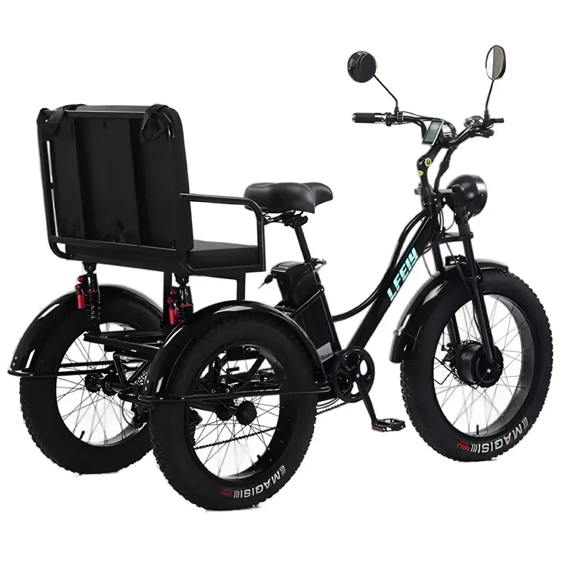 2026Tire Electric Tricycle for Adults with Back Seat and Safety Belt 750W Powerful Mountain Snow Ebike with Phone Holder
2026Tire Electric Tricycle for Adults with Back Seat and Safety Belt 750W Powerful Mountain Snow Ebike with Phone Holder