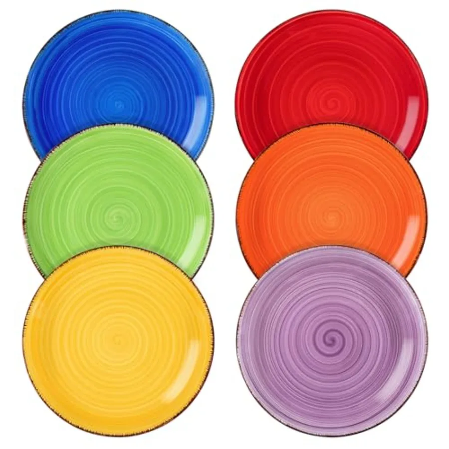 Bonita Muticolor Salad Plate Set of 6, 7.5 Inch Ceramic Dessert Plate, Dishwasher and Microwave Safe
Bonita Muticolor Salad Plate Set of 6, 7.5 Inch Ceramic Dessert Plate, Dishwasher and Microwave Safe