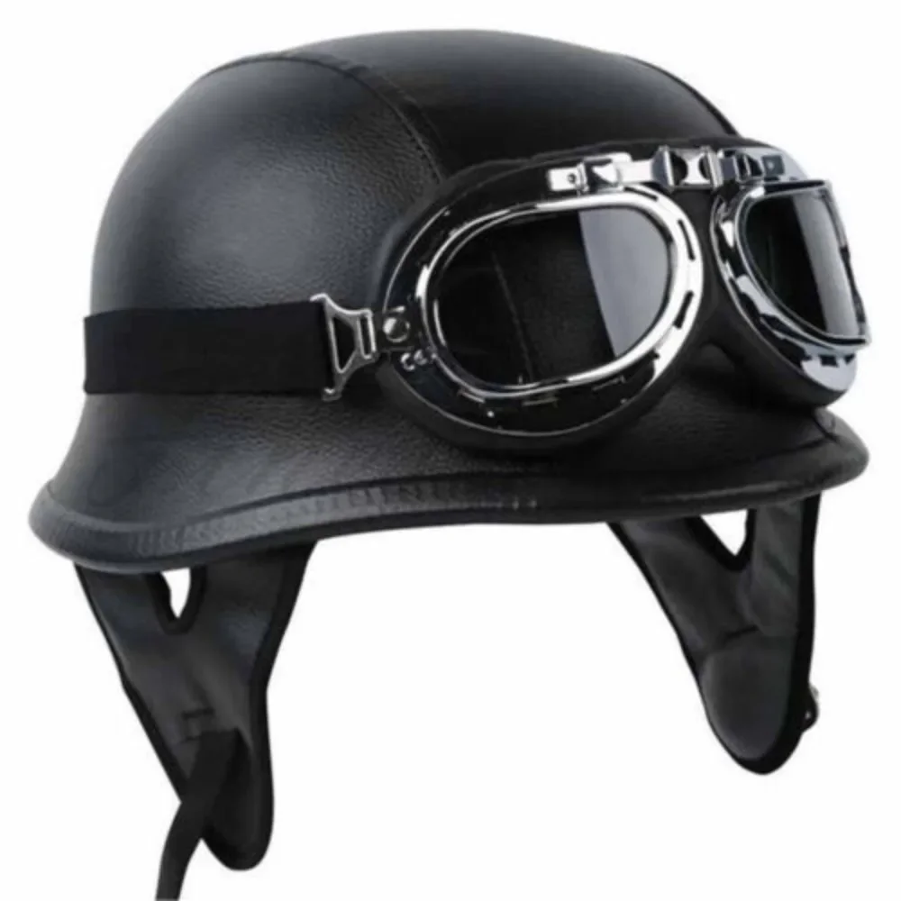 Helmet DOT German Biker Pilot Size M / L / XL Leather & Sponge Half Face Motorcycle Accessories Universal Black for Men Women
Helmet DOT German Biker Pilot Size M / L / XL Leather & Sponge Half Face Motorcycle Accessories Universal Black for Men Women