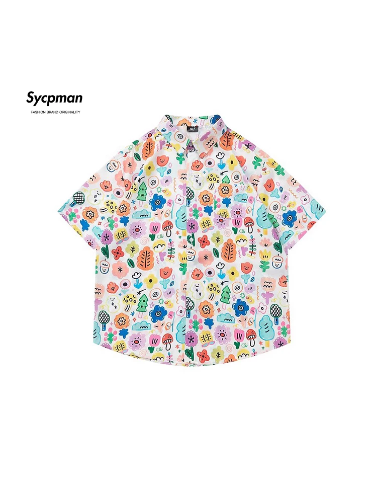 Sycpman Retro Fun Full Print Short Sleeved Shirts for Men Trend Loose Hawaiian Shirt Summer Couple Casual Clothing
Sycpman Retro Fun Full Print Short Sleeved Shirts for Men Trend Loose Hawaiian Shirt Summer Couple Casual Clothing