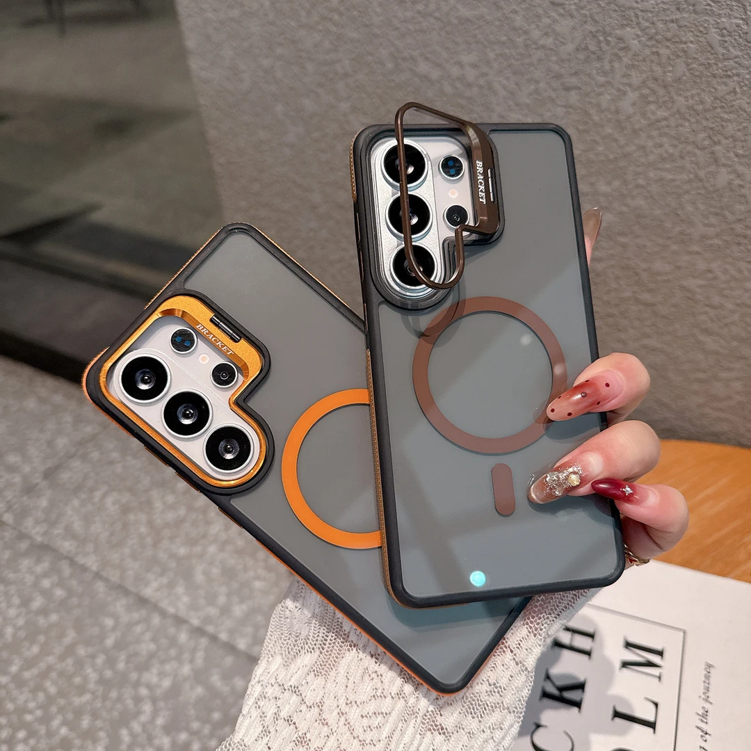 Durable Anti-Slip Anti-Drop Lens Bracket Stand Case For Samsung Galaxy S25 S26 Ultra S24 Plus S23 Magnetic Wireless Charge Cover
Durable Anti-Slip Anti-Drop Lens Bracket Stand Case For Samsung Galaxy S25 S26 Ultra S24 Plus S23 Magnetic Wireless Charge Cover