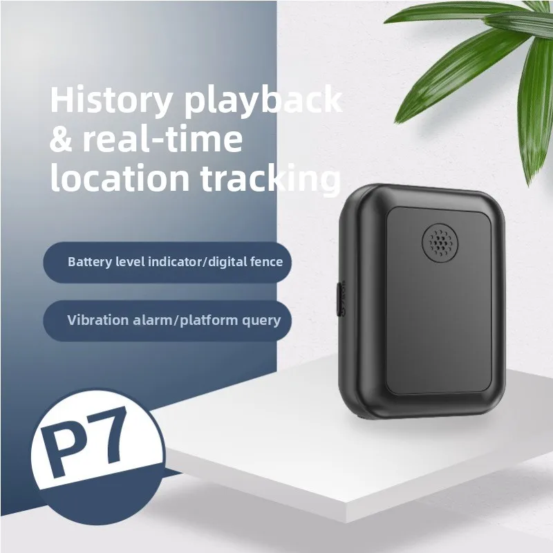 New P7 Smart GPS Tracker with Wireless Charging and Strong Magnet for Car Rental Positioning