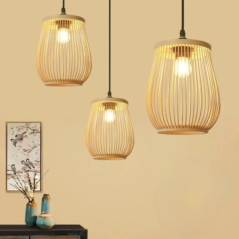 Modern Chinese Style E27 Hand-woven Bamboo Chandeliers Creative Tea Room Living Room Showroom Artistic Bamboo Rattan Wicker Lamp
Modern Chinese Style E27 Hand-woven Bamboo Chandeliers Creative Tea Room Living Room Showroom Artistic Bamboo Rattan Wicker Lamp