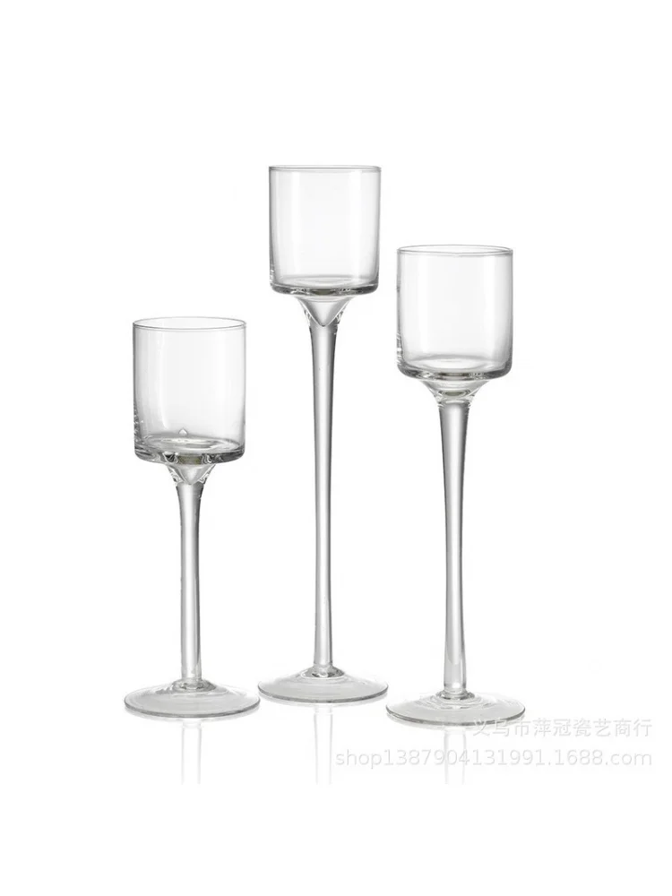 1Set3 Only Modern Light Luxury High-foot Glass Candle Holder Wedding Props Transparent Candlelight Glass Candlestick
1Set3 Only Modern Light Luxury High-foot Glass Candle Holder Wedding Props Transparent Candlelight Glass Candlestick