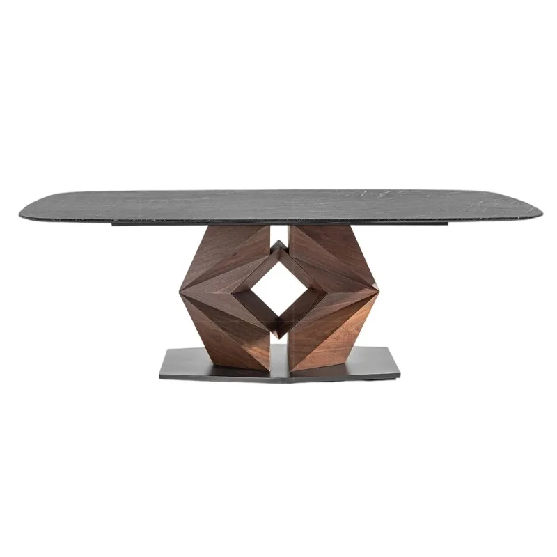 Light luxury marble dining table household high-end villa rectangular western dining table
Light luxury marble dining table household high-end villa rectangular western dining table