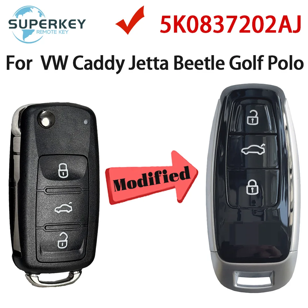 5K0837202AJ Modify For 2011 2013 VW Caddy Jetta Beetle Golf Polo For Audi New Style Keyless Smart Car Key Shell Case Cover
5K0837202AJ Modify For 2011 2013 VW Caddy Jetta Beetle Golf Polo For Audi New Style Keyless Smart Car Key Shell Case Cover