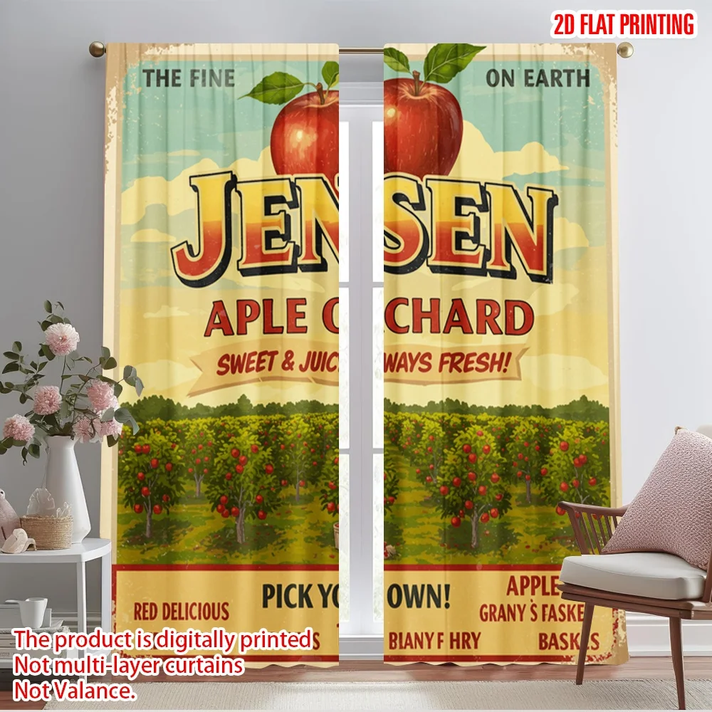 2pcs 2D flat printing Curtain Jensen Apples Orchard Fresh Fabric Without Electricity All Season Party & Holiday Decor Perfect
2pcs 2D flat printing Curtain Jensen Apples Orchard Fresh Fabric Without Electricity All Season Party & Holiday Decor Perfect