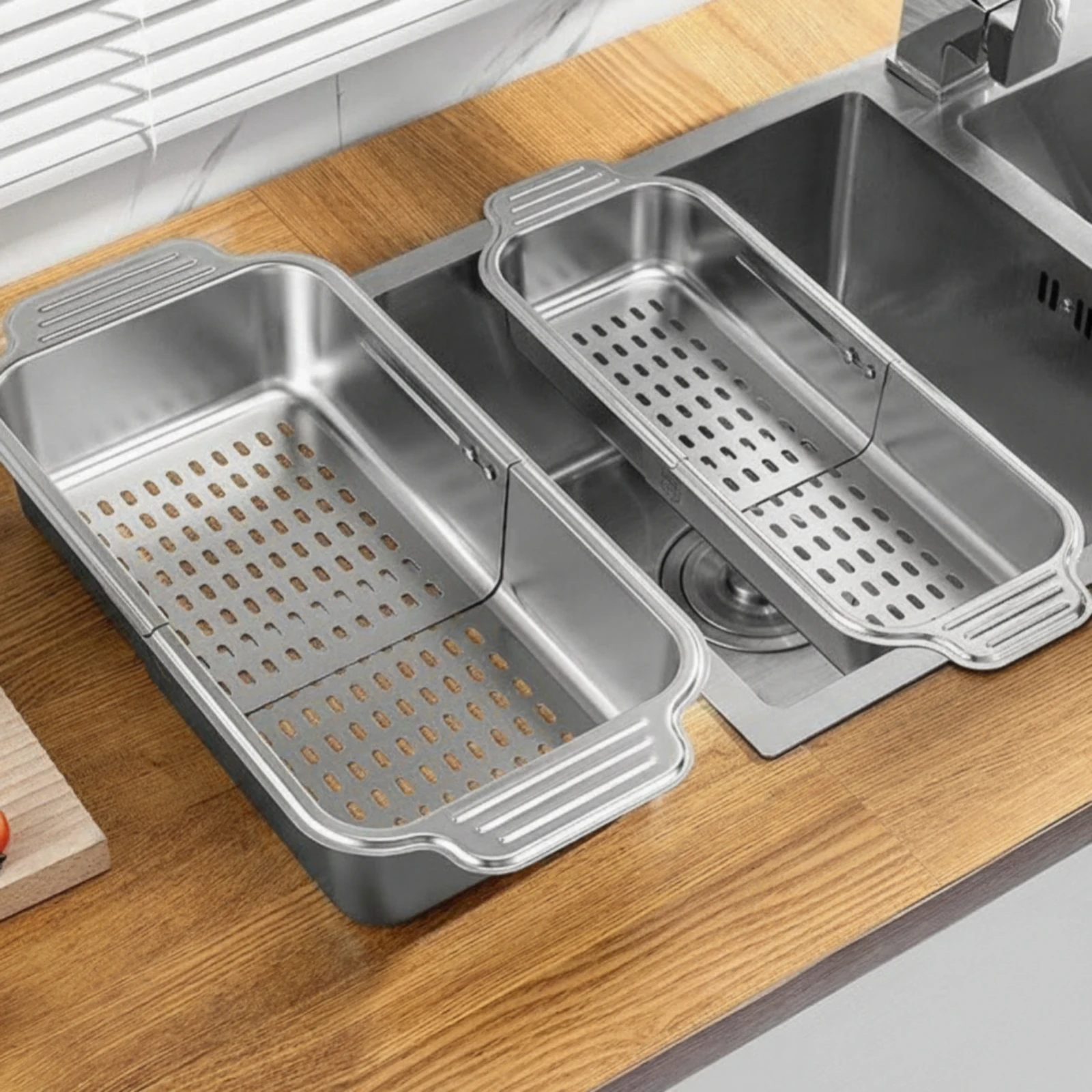 Sink Drain Basket with Extendable Frame Expandable Sink Colander Kitchen Tool Adjustable Dishwasher Safe
Sink Drain Basket with Extendable Frame Expandable Sink Colander Kitchen Tool Adjustable Dishwasher Safe