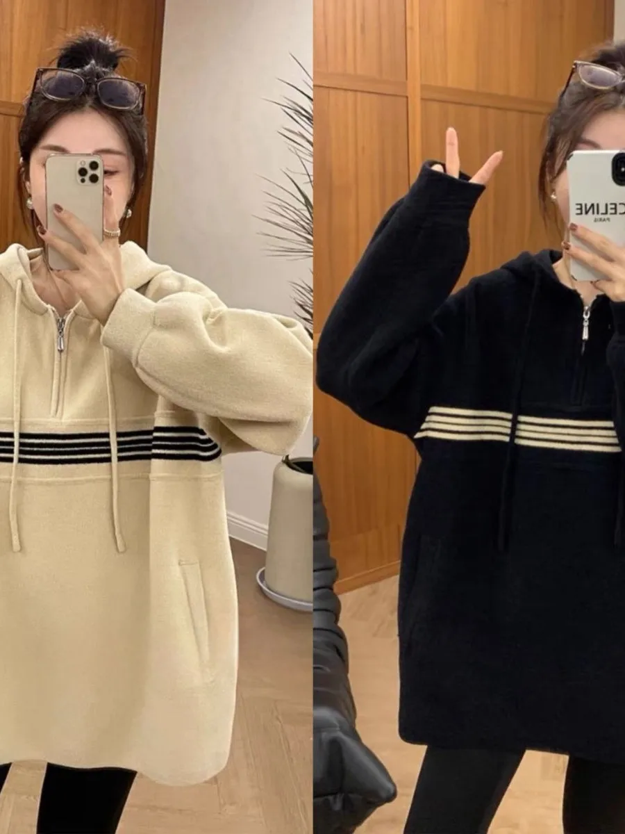 Мужская модная дышащая толстовка на молнии большого размера (до 300 фунтов), осенне-зимняя, свободного кроя, повседневная, в стиле кэжуал
Мужская модная дышащая толстовка на молнии большого размера (до 300 фунтов), осенне-зимняя, свободного кроя, повседневная, в стиле кэжуал