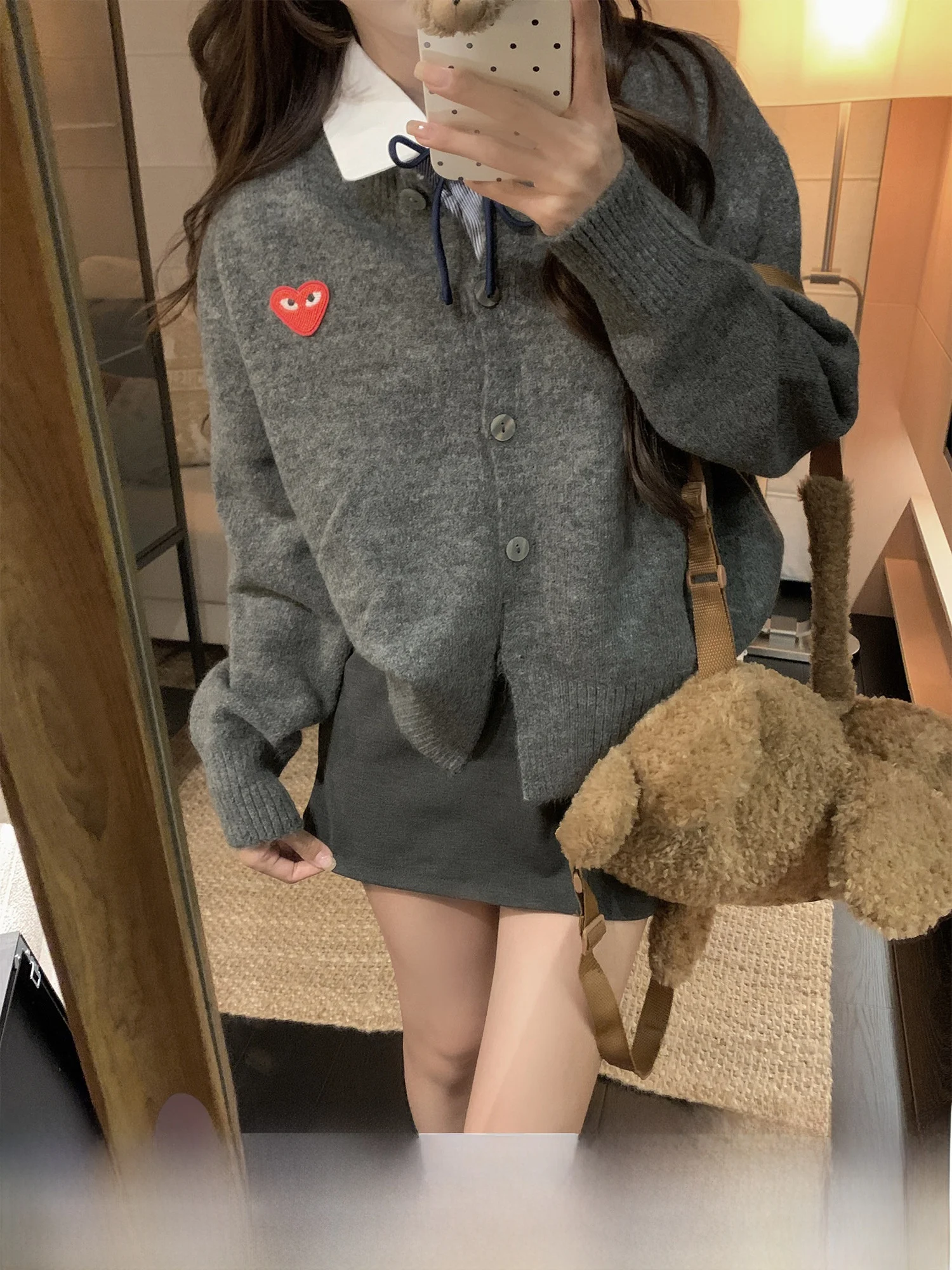 DDXZ Evening Girl Love Heart Embroidery Knitwear Jaet Women's ort Sle Slimming Autumn Season Unique Top Open Cardigan
DDXZ Evening Girl Love Heart Embroidery Knitwear Jaet Women's ort Sle Slimming Autumn Season Unique Top Open Cardigan