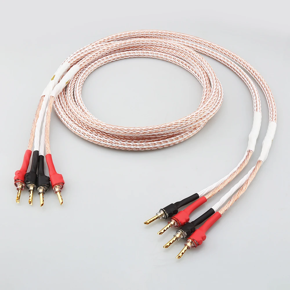 Pair HIFI 12TC OCC Copper Speaker Cable Audiophile Loudspeaker Cable With BFA Banana Plug
Pair HIFI 12TC OCC Copper Speaker Cable Audiophile Loudspeaker Cable With BFA Banana Plug