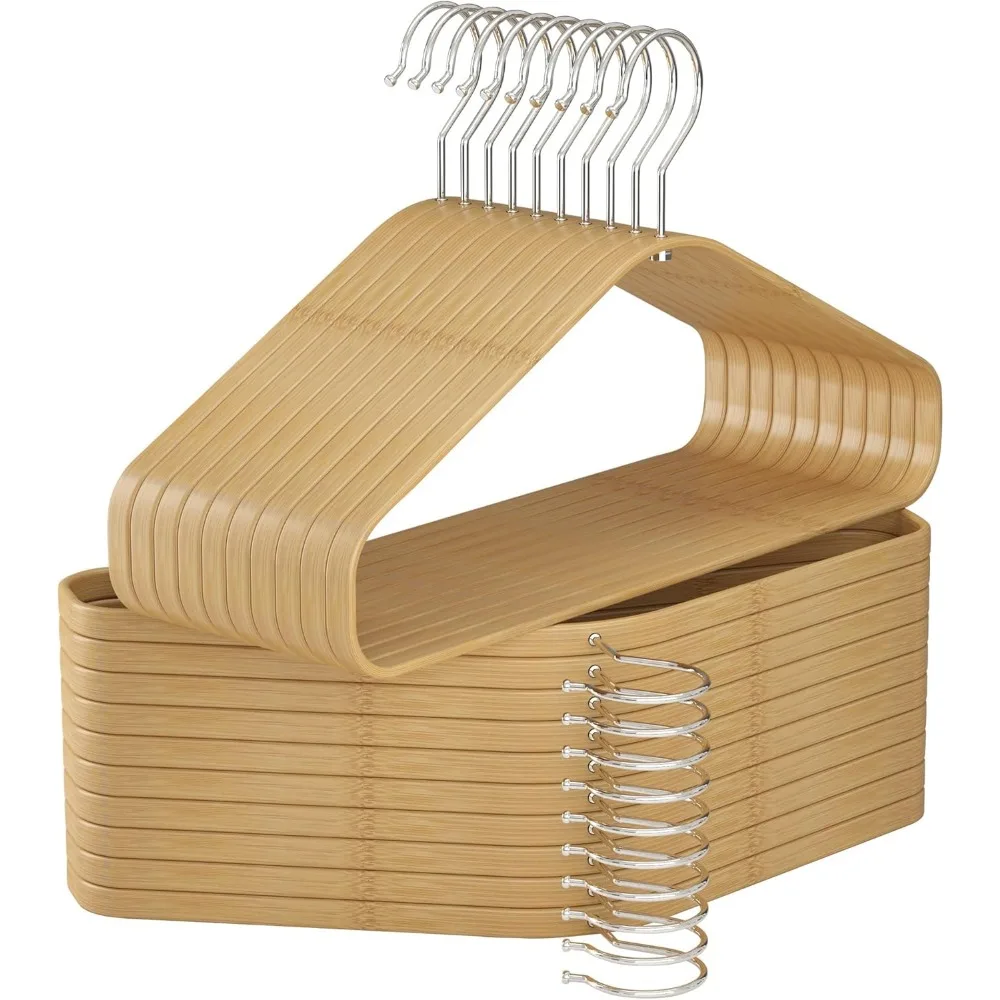Bamboo Hangers 50 Pack - Durable & Slim Coat - Suit with 360-Degree, Portable Hanger
Bamboo Hangers 50 Pack - Durable & Slim Coat - Suit with 360-Degree, Portable Hanger