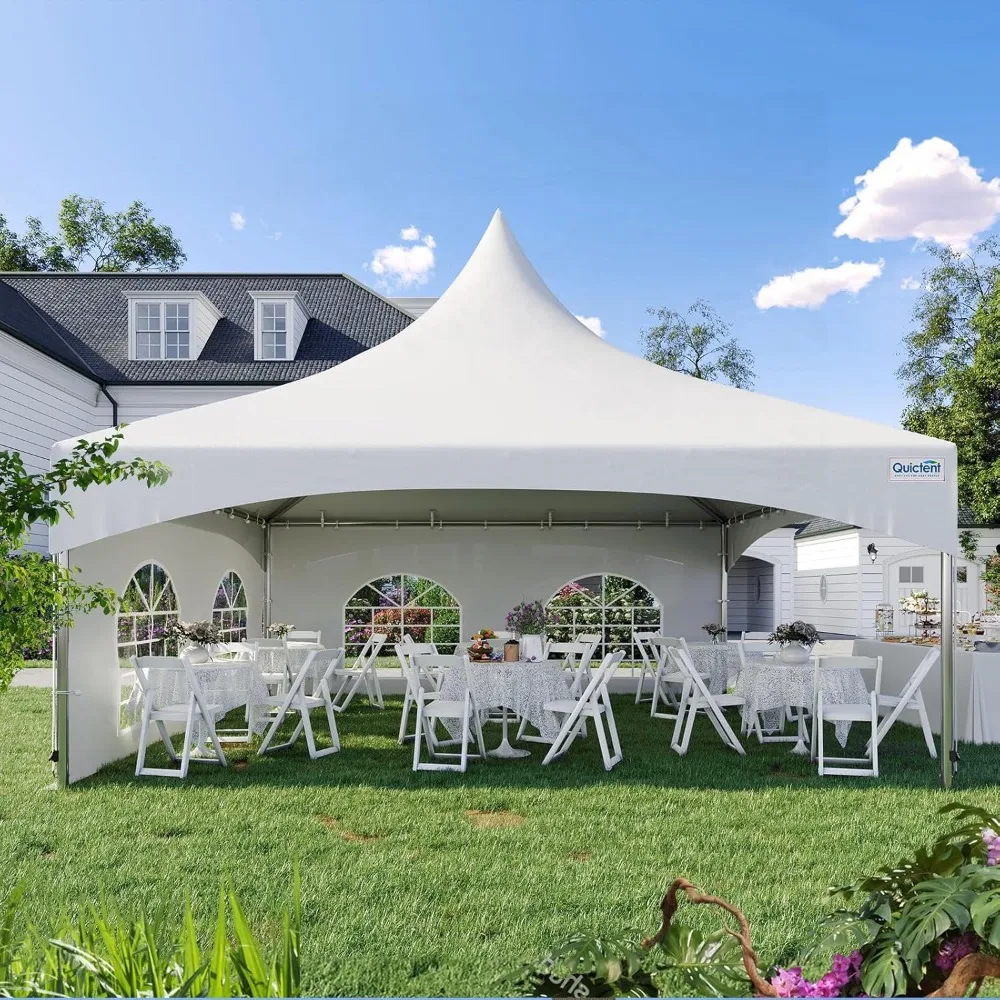 High Peak Frame Party Tent Fire Retardant Outdoor Heavy Duty Canopy Tent White Vinyl, 80 Person Capacity Tent for Parties
High Peak Frame Party Tent Fire Retardant Outdoor Heavy Duty Canopy Tent White Vinyl, 80 Person Capacity Tent for Parties