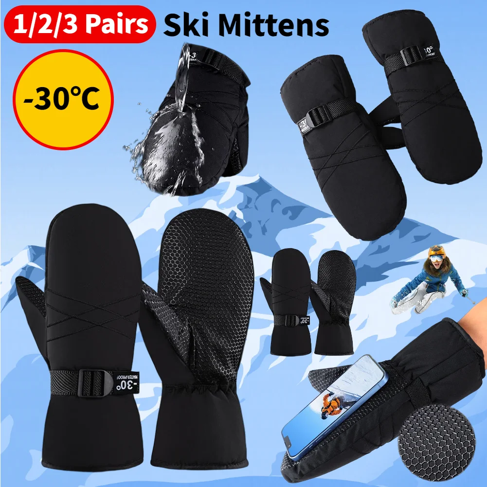 Ski Mittens Waterproof Winter Thermal Gloves Windproof Cycling/Snowboard Gloves Cold Weather Gloves for Outdoor
Ski Mittens Waterproof Winter Thermal Gloves Windproof Cycling/Snowboard Gloves Cold Weather Gloves for Outdoor