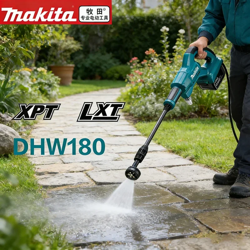 Makita DHW180 cleaning machine lithium battery 18V car wash gun outdoor portable high-pressure water gun has five spraying modes
Makita DHW180 cleaning machine lithium battery 18V car wash gun outdoor portable high-pressure water gun has five spraying modes
