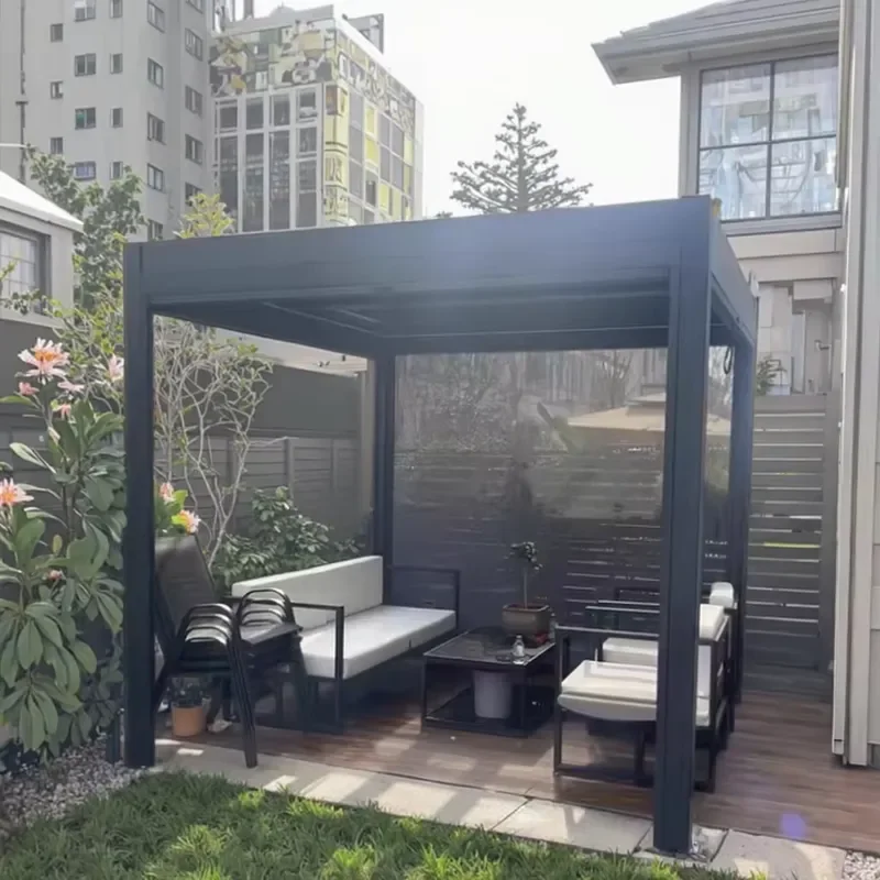 Amas Custom-Size Aluminum Bioclimatic Pergola with Adjustable Louvers for Roof Garden Supermarket Balcony Swimming Pool
Amas Custom-Size Aluminum Bioclimatic Pergola with Adjustable Louvers for Roof Garden Supermarket Balcony Swimming Pool