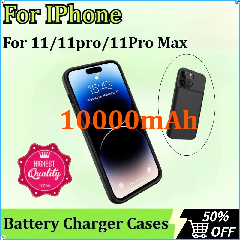 Ultra-thin Mobile Charging Bank Case for IPhone 11/11pro/11Pro Max Portable Battery Charger Case Backup 10000mAh
Ultra-thin Mobile Charging Bank Case for IPhone 11/11pro/11Pro Max Portable Battery Charger Case Backup 10000mAh